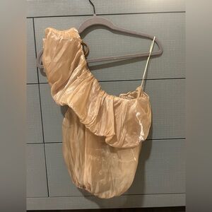 Elegant One-Shoulder Ruffle Top